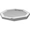 Ekena Millwork Octagonal Surface Mount PVC Gable Vent w/ 2"W x 2"P Brickmould Sill Frame, 24"W x 24"H GVPOC24X2403SN - alternate 2
